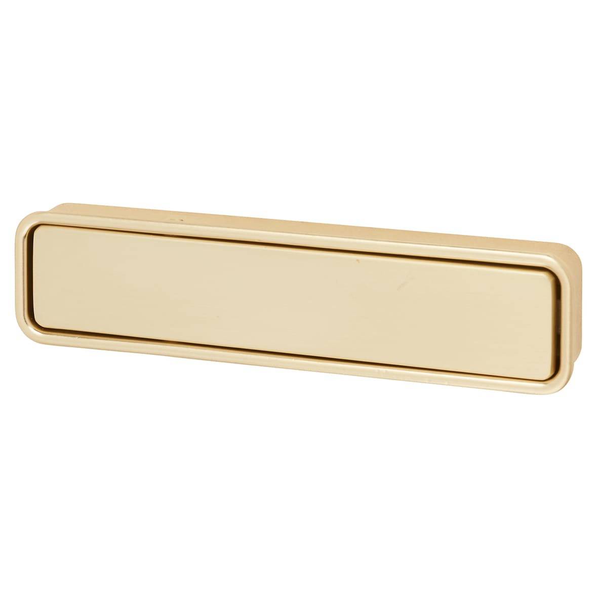Frome Rectangular Flush Cabinet Pull Handle - 99 x 24mm - Satin Brass - view 3
