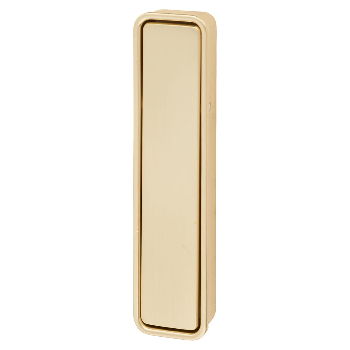 Frome Rectangular Flush Cabinet Pull Handle - 99 x 24mm - Satin Brass - view 4