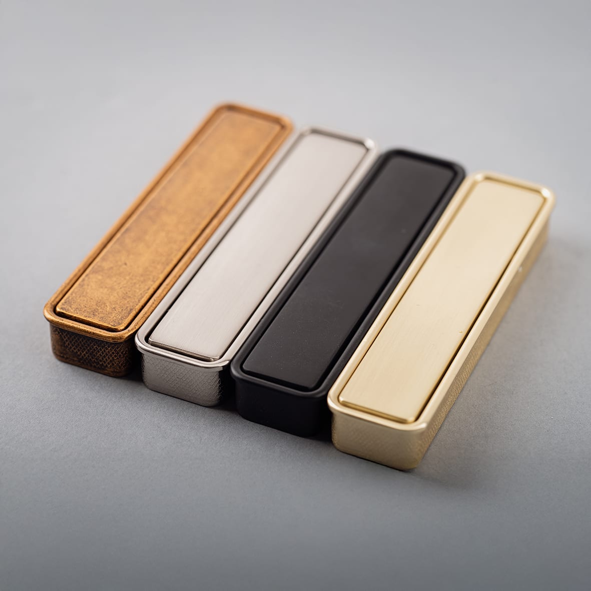 Frome Rectangular Flush Cabinet Pull Handle - 99 x 24mm - Satin Brass - view 6