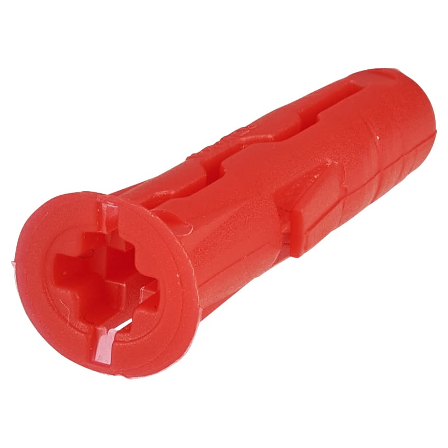 UNO Universal Wall Plug - 6 x 28mm - Red - Jar of 1000 Plugs - view 4