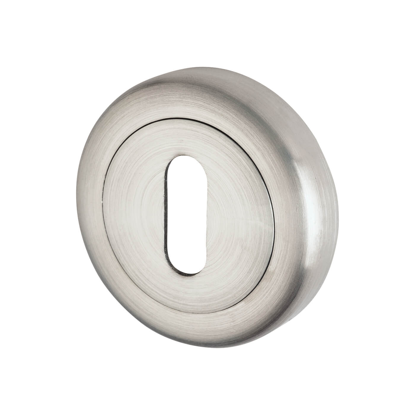 Escutcheon - 50mm Diameter - Keyhole - Satin Chrome - view 2