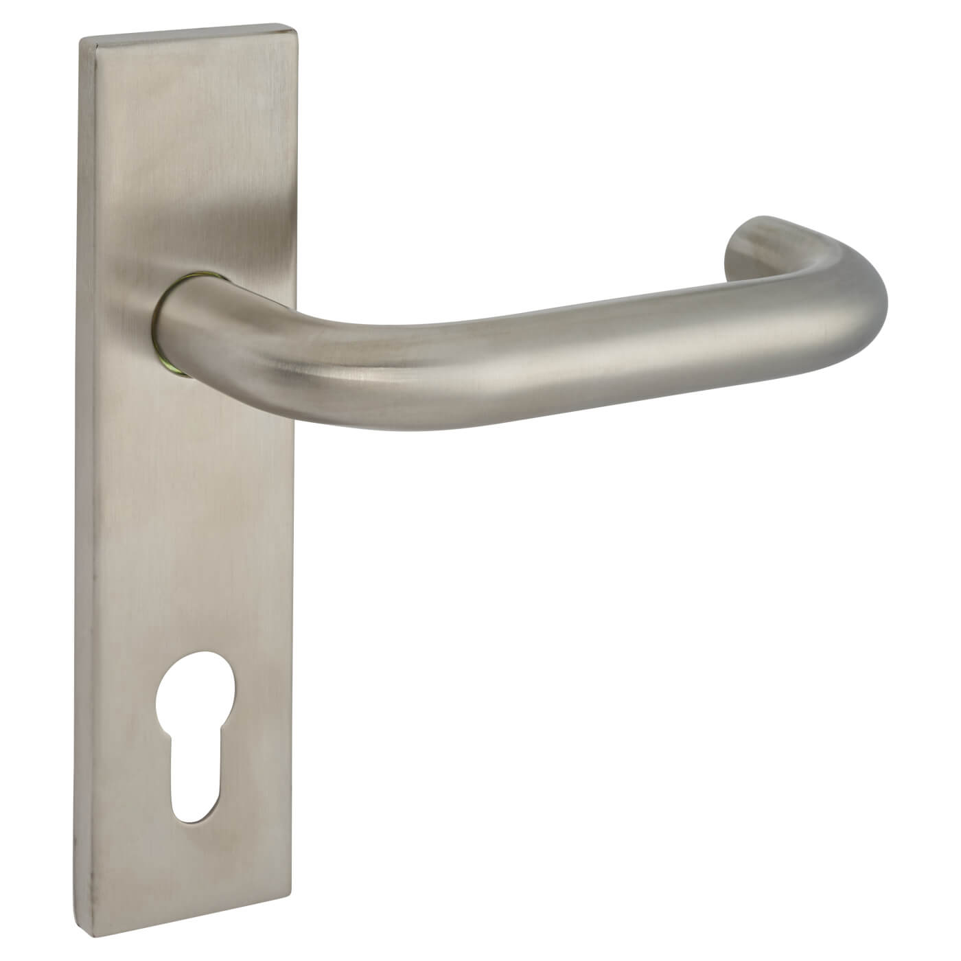 Satin Stainless Steel 19mm Return to Door Euro Lock Door Handles - Square - 72mm c/c - view 3