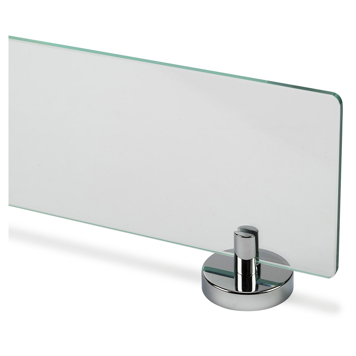Epsom Flexi-Fix Glass Shelf - 590 x 135.5 x 60mm - Polished Chrome - view 5