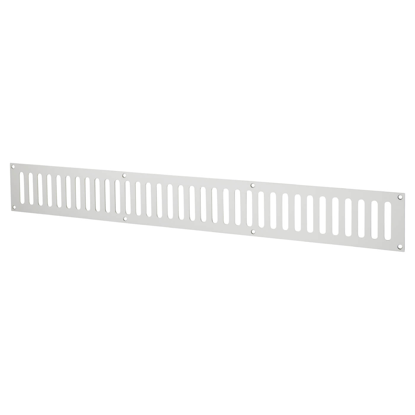 Plain Slotted Vent - 600 x 76mm - 11590mm² Free Air Flow - Satin Aluminium - view 2