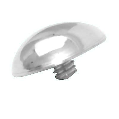 Mirror Screw Threaded Cap - Domed - 13mm Diameter - Chrome - view 2