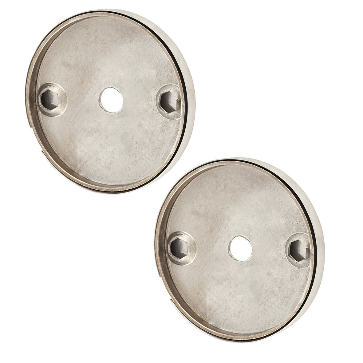 Satin Stainless Steel Rose Set for 25mm Door Pull Handless - 52 x 6mm - view 3