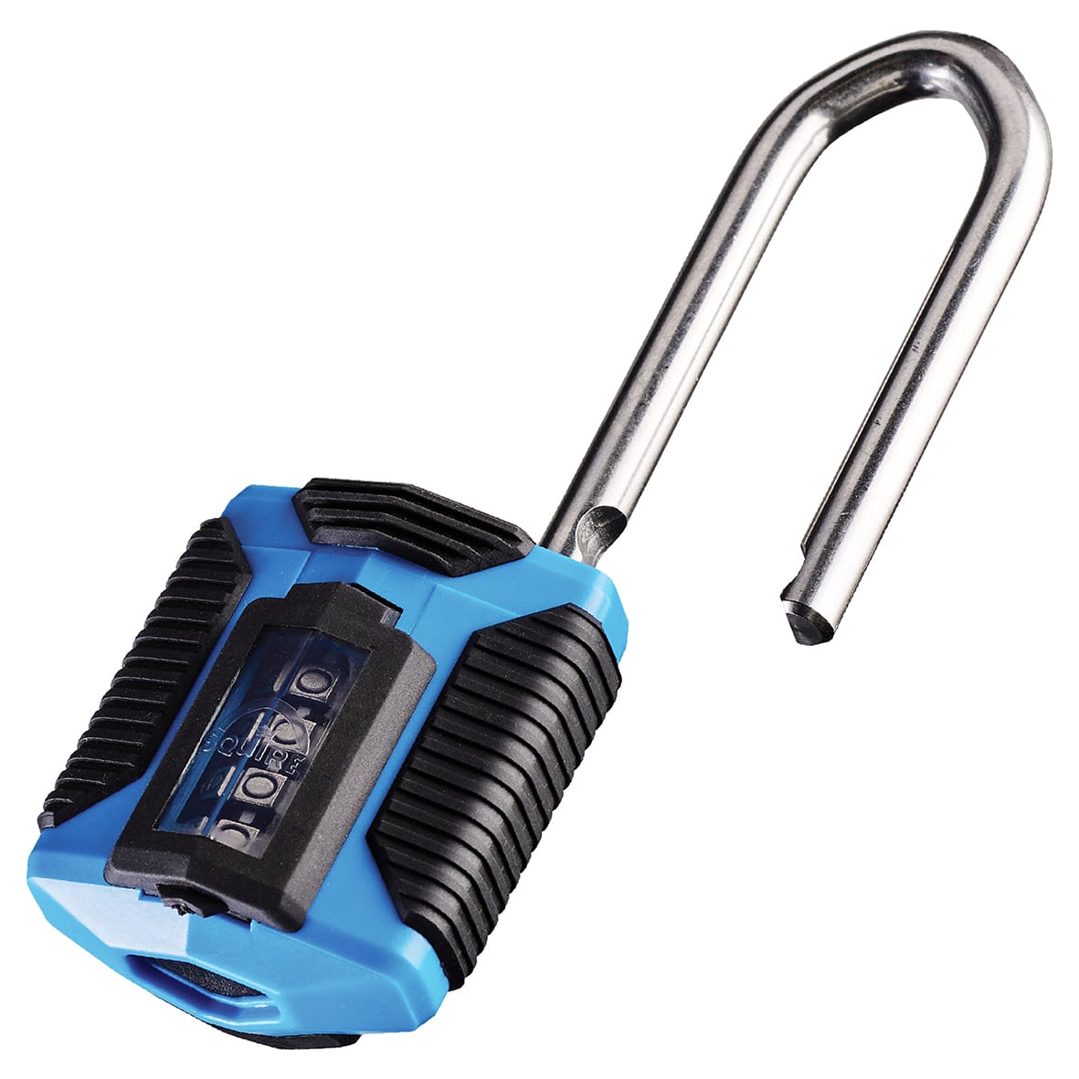 Marine Grade Combination Long Shackle Padlock - 50mm Body - 63 x 22mm Shackle - Blue - view 3