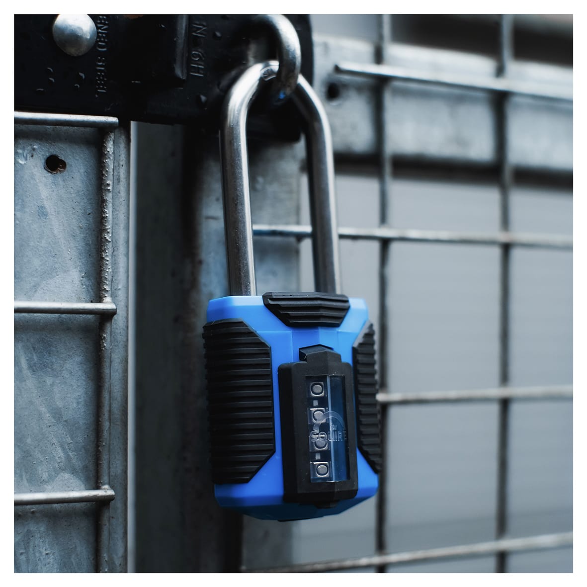 Marine Grade Combination Long Shackle Padlock - 50mm Body - 63 x 22mm Shackle - Blue - view 6