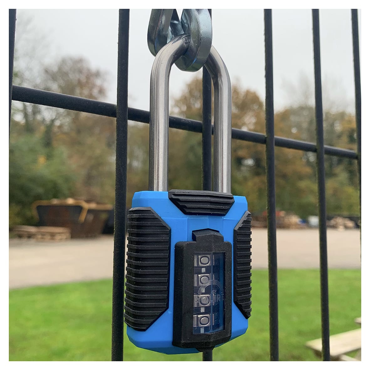 Marine Grade Combination Long Shackle Padlock - 50mm Body - 63 x 22mm Shackle - Blue - view 7