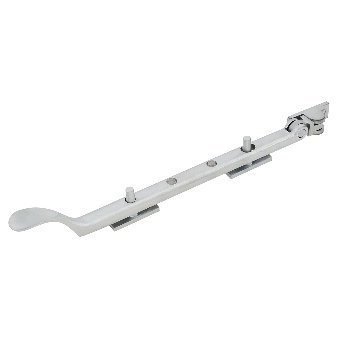 Victorian Casement Window Stay - 10"/264mm Length - Satin Chrome - view 2