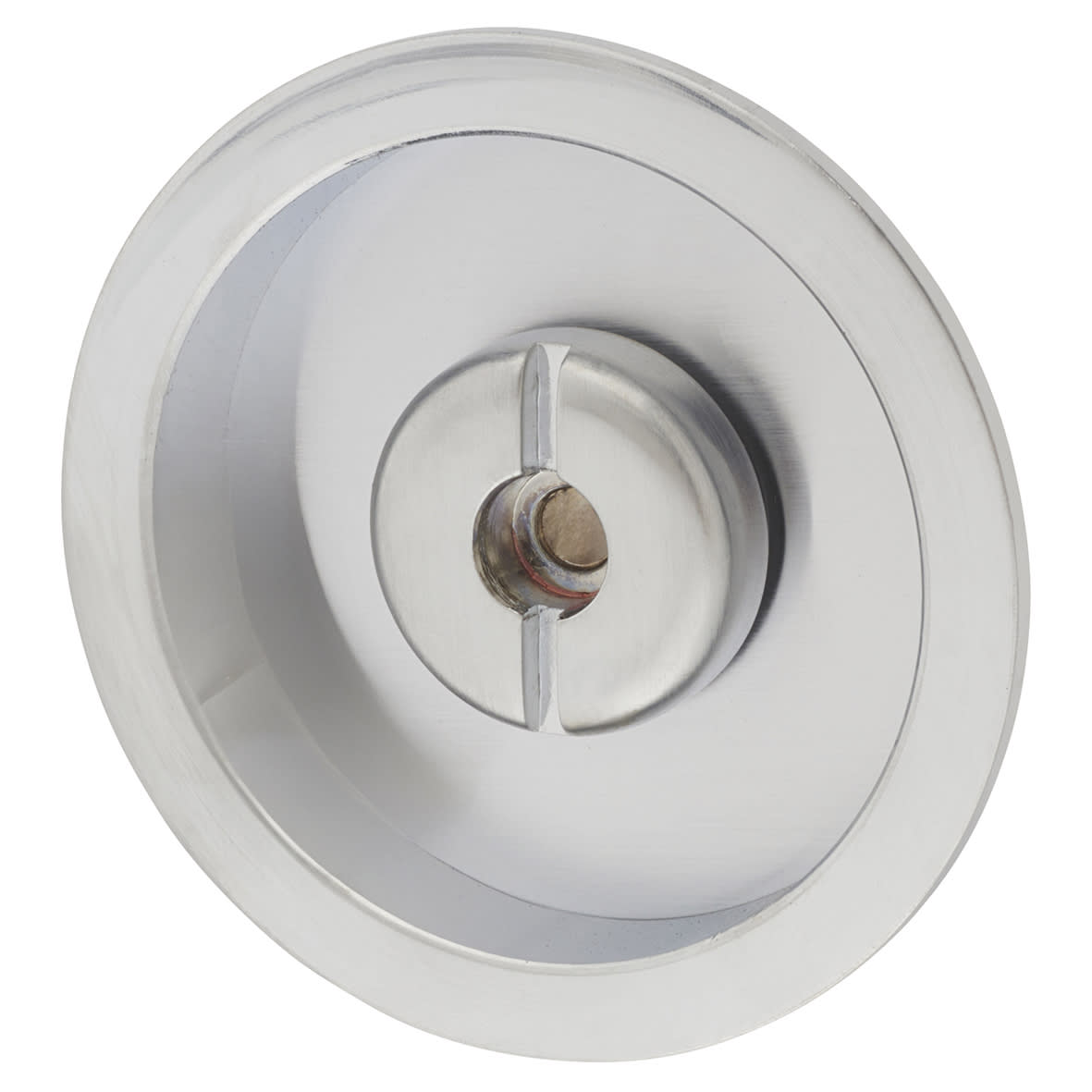 Essentials Round Privacy Handle Set with Lock - Satin Chrome - view 3