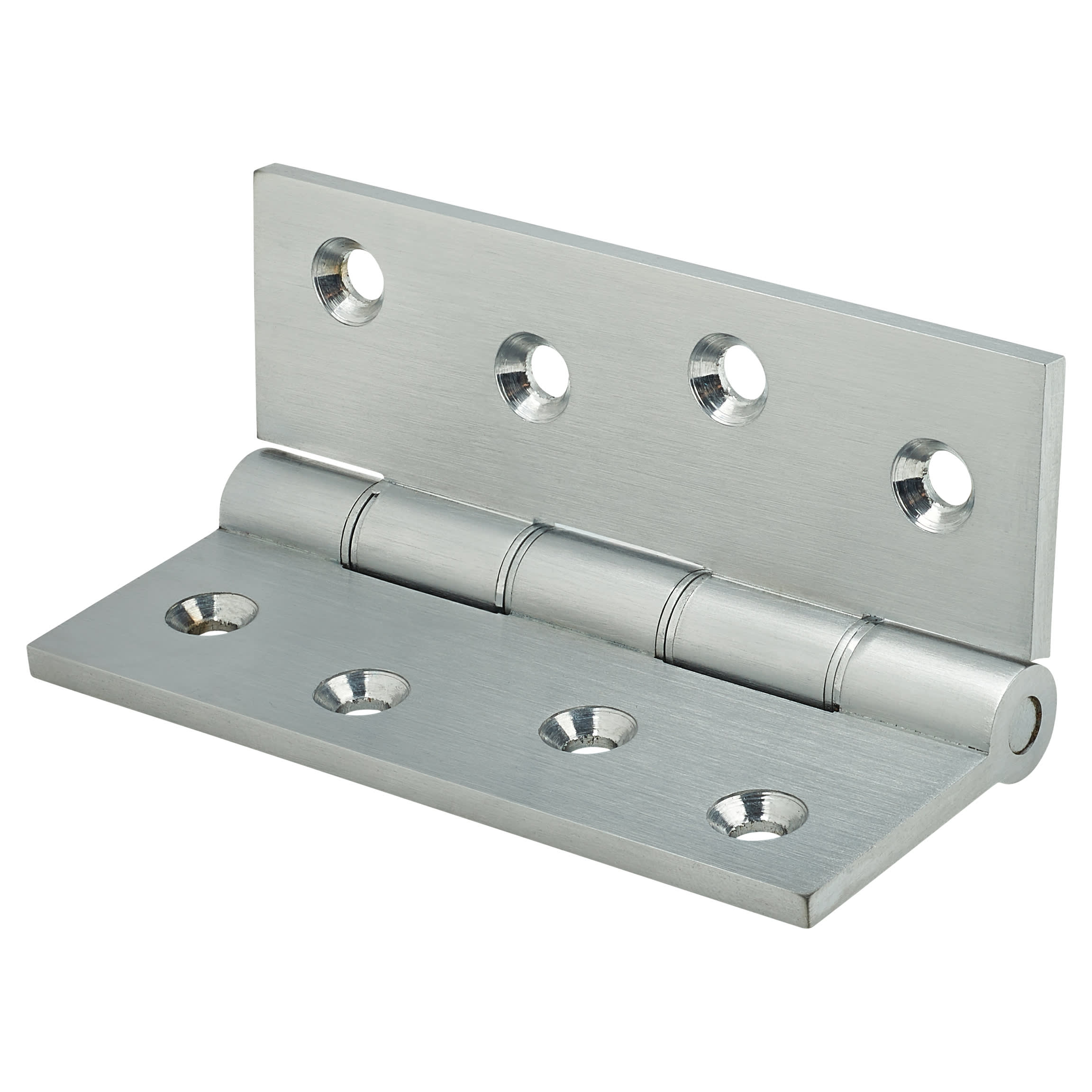 Double Phosphor Bronze Washered Butt Door Hinge - 100 x 75 x 4mm - Satin Chrome - Pair - view 3