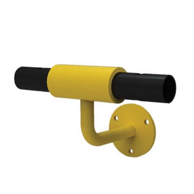 FibreRail Bracket - Key Clamp System - Wall Mount Tee - Yellow - view 2