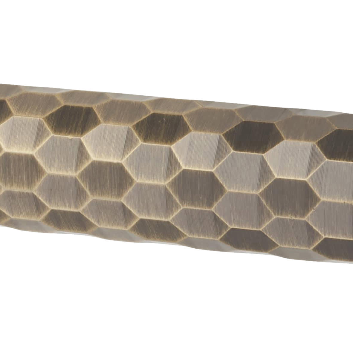 Antique Brass Honeycomb Door Handles on Round Rose - Cara Range - view 4