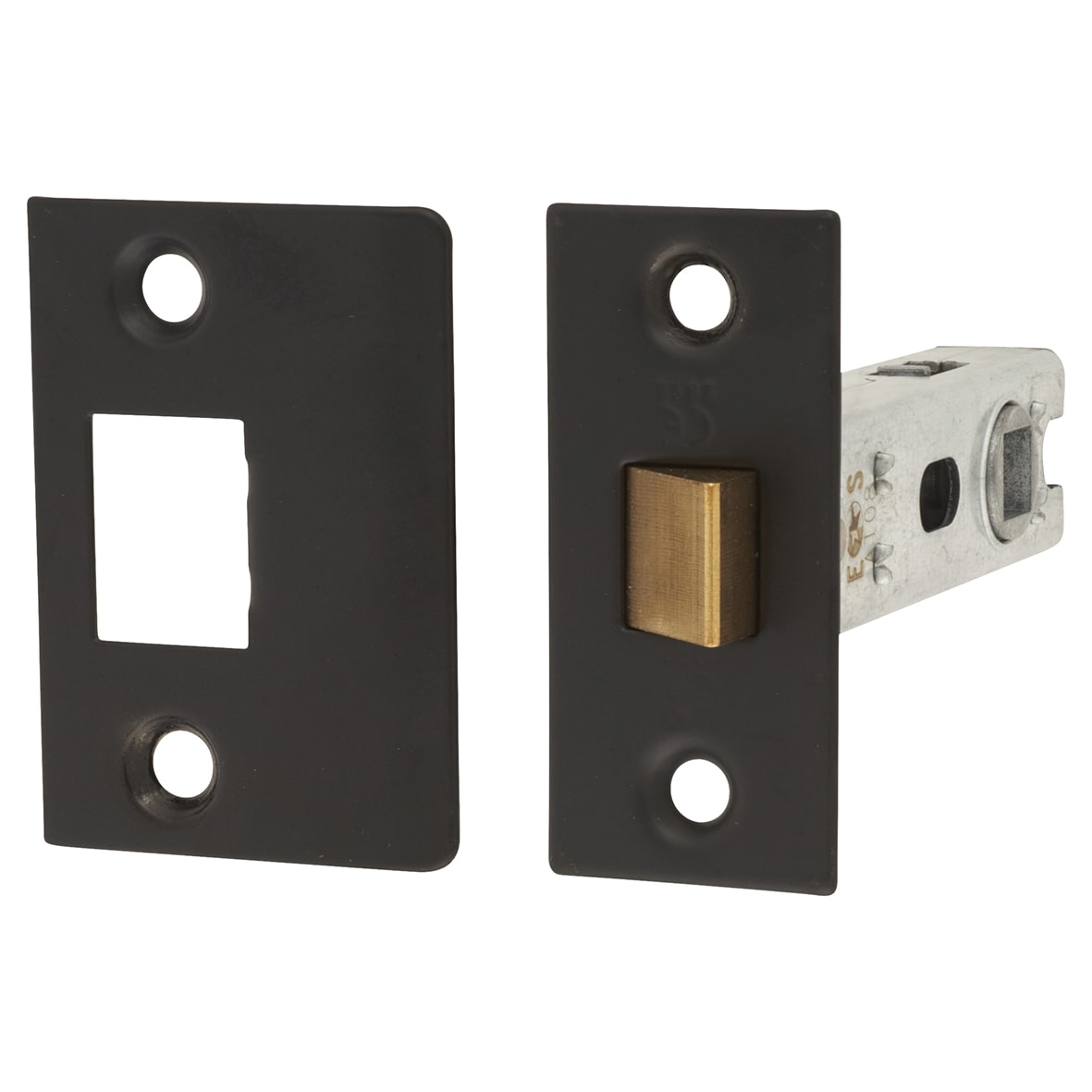 Brass Matt Black Latch Door Handles on Rose Ultimate Door Pack - Sines Range - view 4