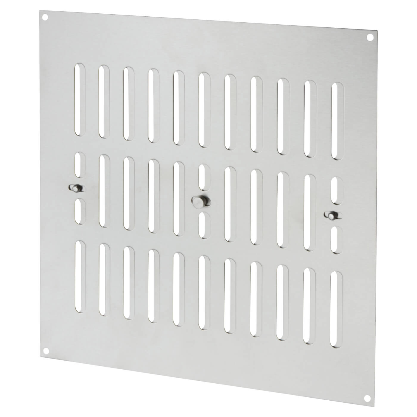 Hit & Miss Vent - 242 x 242mm - Satin Chrome - view 2