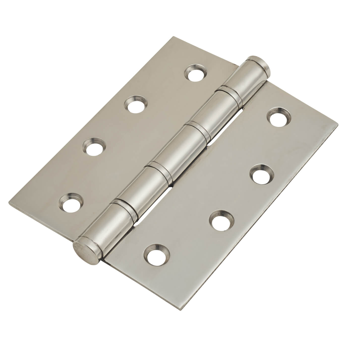 Washered Stainless Steel Butt Door Hinge - 100 x 76 x 2mm - Polished Stainless Steel - Pair - view 2