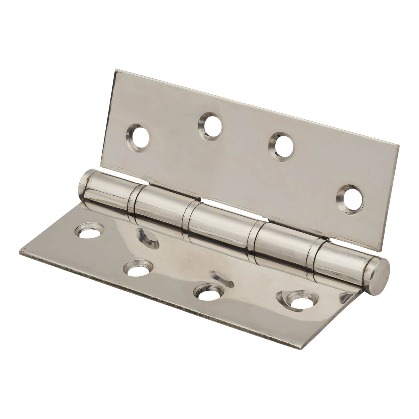 Washered Stainless Steel Butt Door Hinge - 100 x 76 x 2mm - Polished Stainless Steel - Pair - view 3