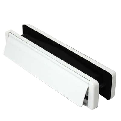 uPVC/Timber - Nu-Mail Letter Plate - 310 x 76mm - Door Thickness 40-80mm - White - view 2