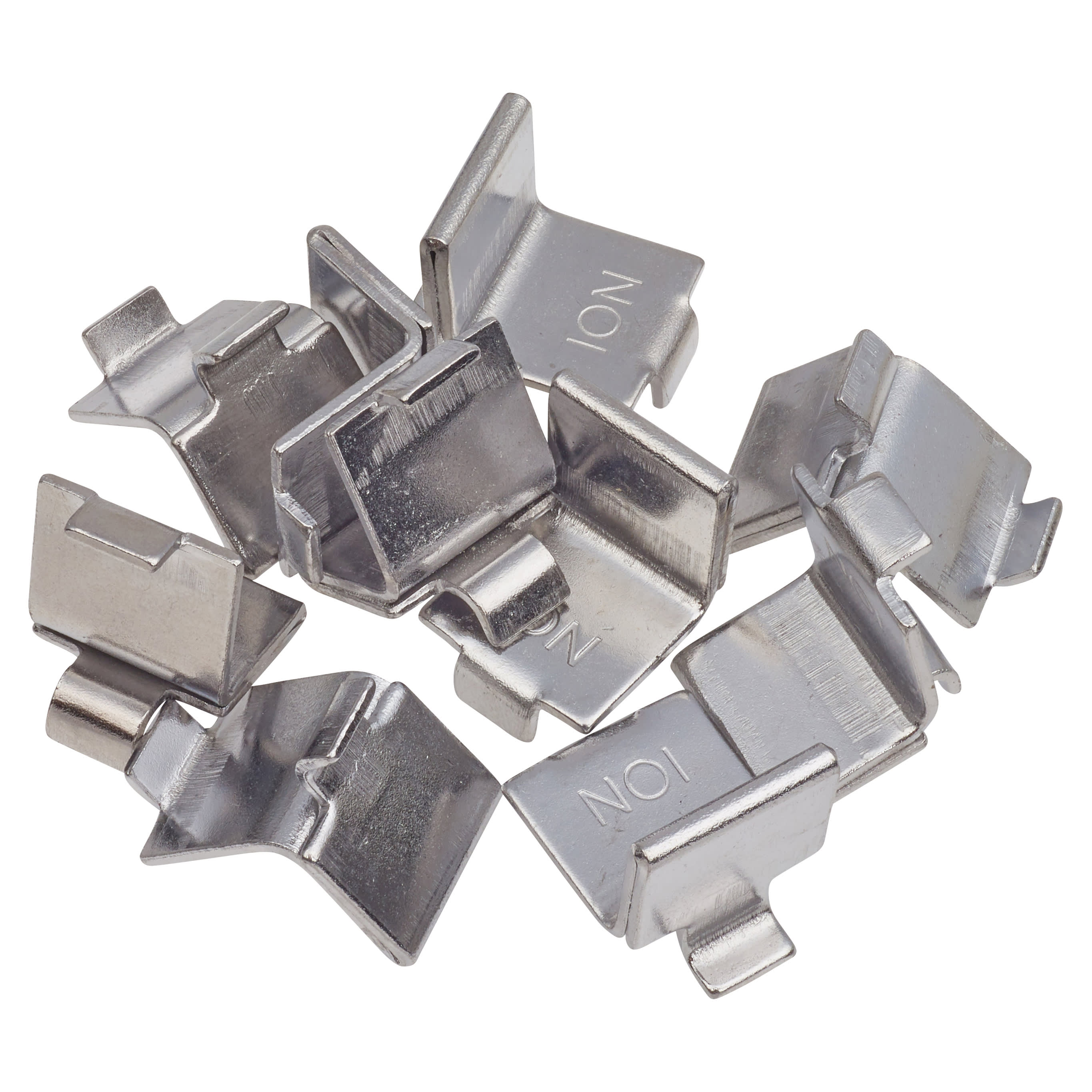 Heavy Duty Flat Bookcase Clip - Chrome Plated - Pack of 10 - view 4