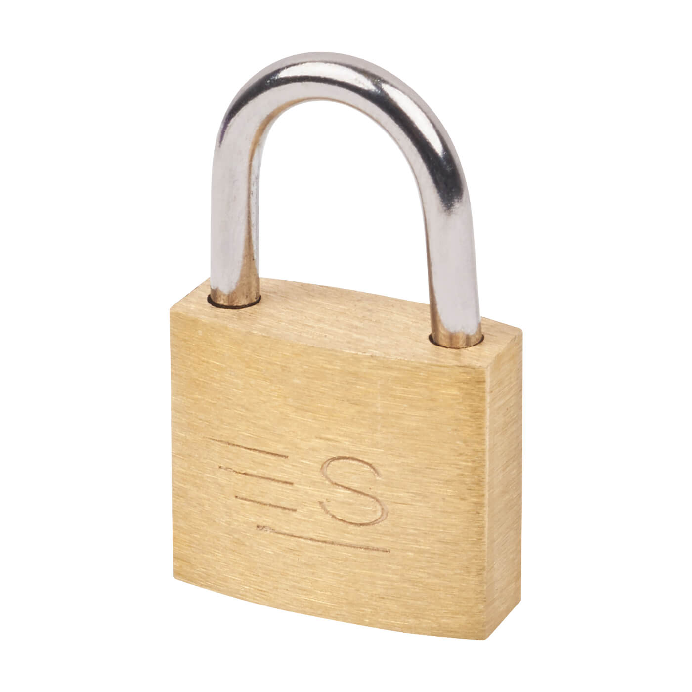 Contract Padlock - 20mm Body - 12 x 10mm Shackle - Brass - view 2