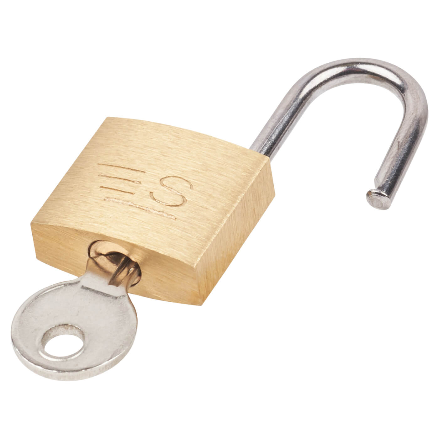 Contract Padlock - 20mm Body - 12 x 10mm Shackle - Brass - view 3
