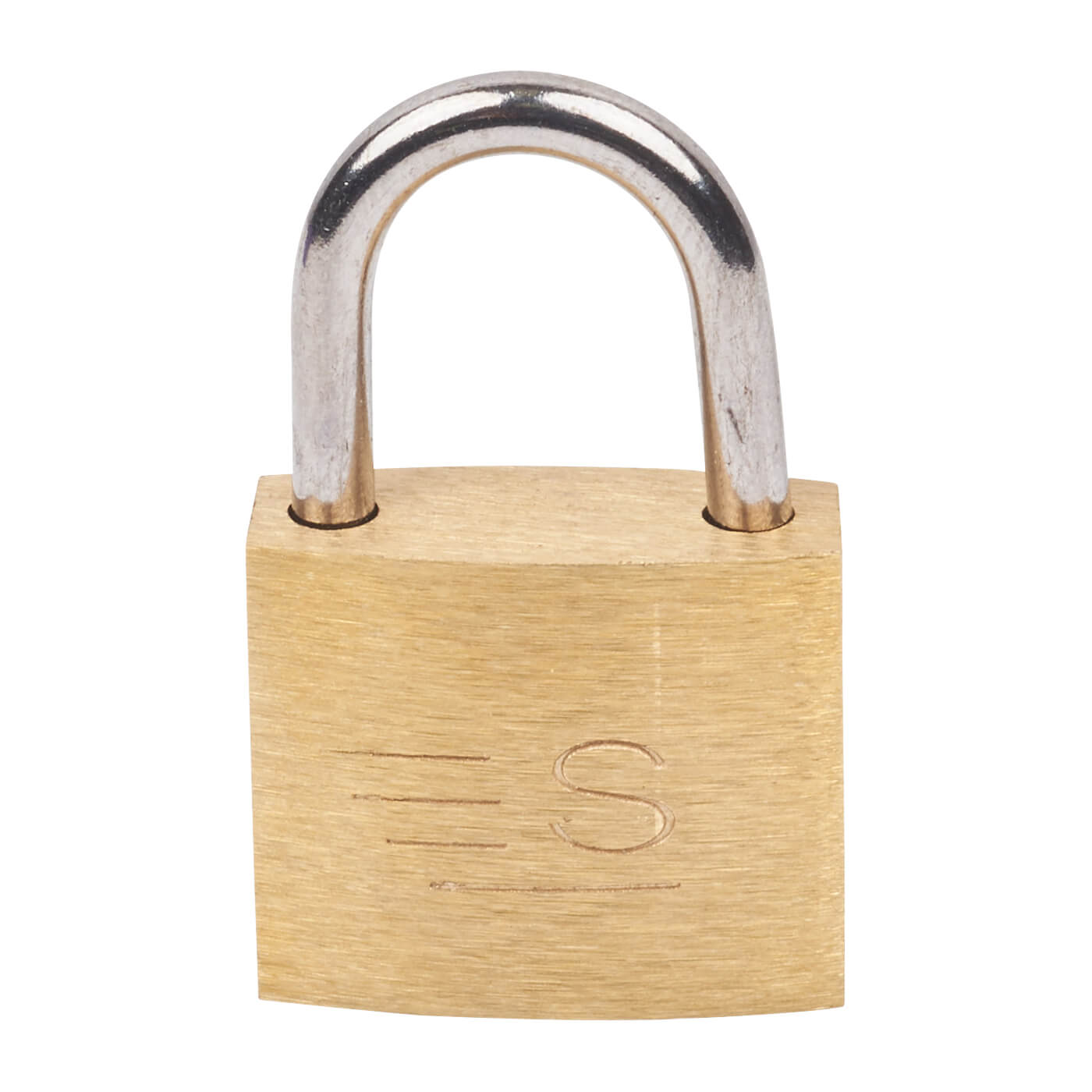 Contract Padlock - 20mm Body - 12 x 10mm Shackle - Brass - view 4