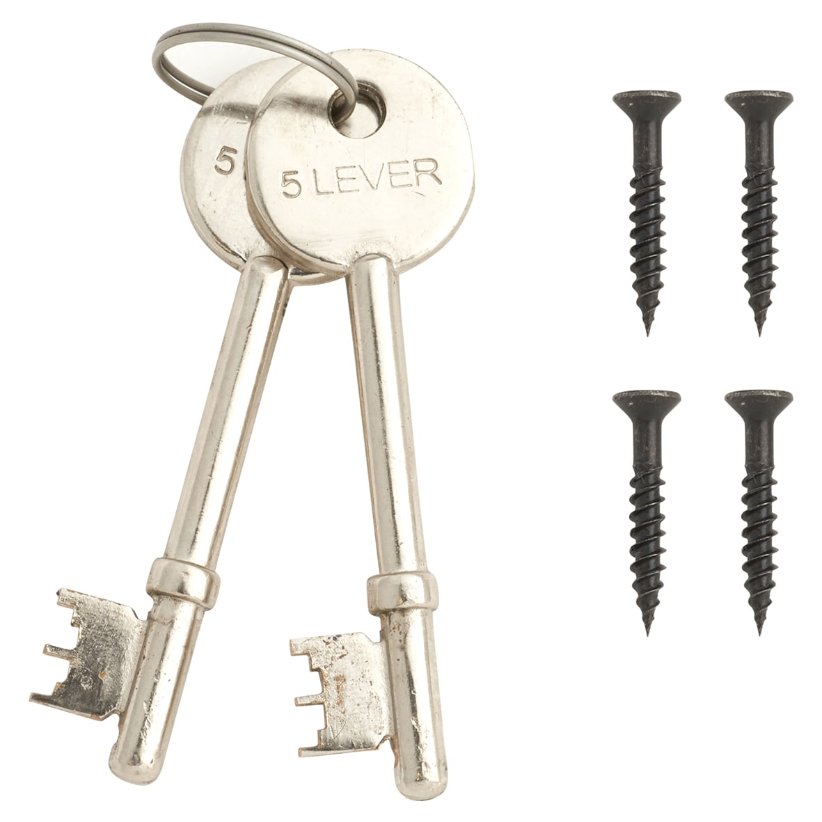 Bolt Through 5 Lever Sashlock - 75mm Case - 57mm Backset - Square - Black Nickel - view 3