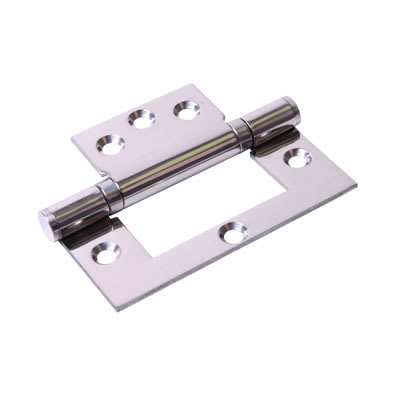 Ball Bearing Flush Door Hinge - 102 x 74 x 2.5mm - Polished Stainless Steel - Pair - view 2