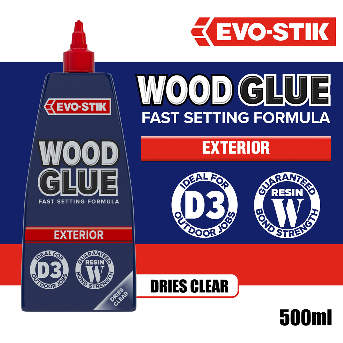 Weatherproof Wood Adhesive - 1000ml - Clear - view 3