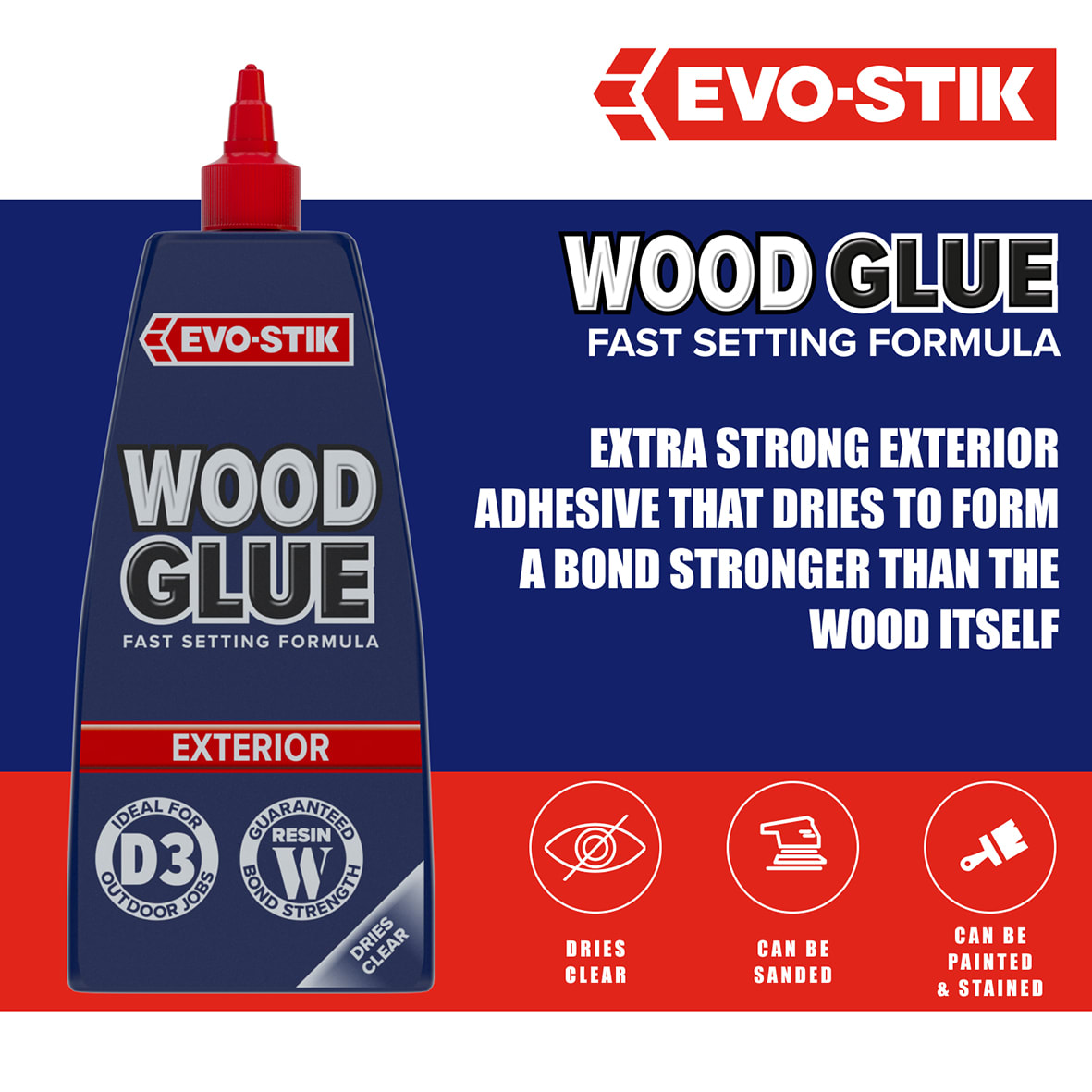 Weatherproof Wood Adhesive - 1000ml - Clear - view 4
