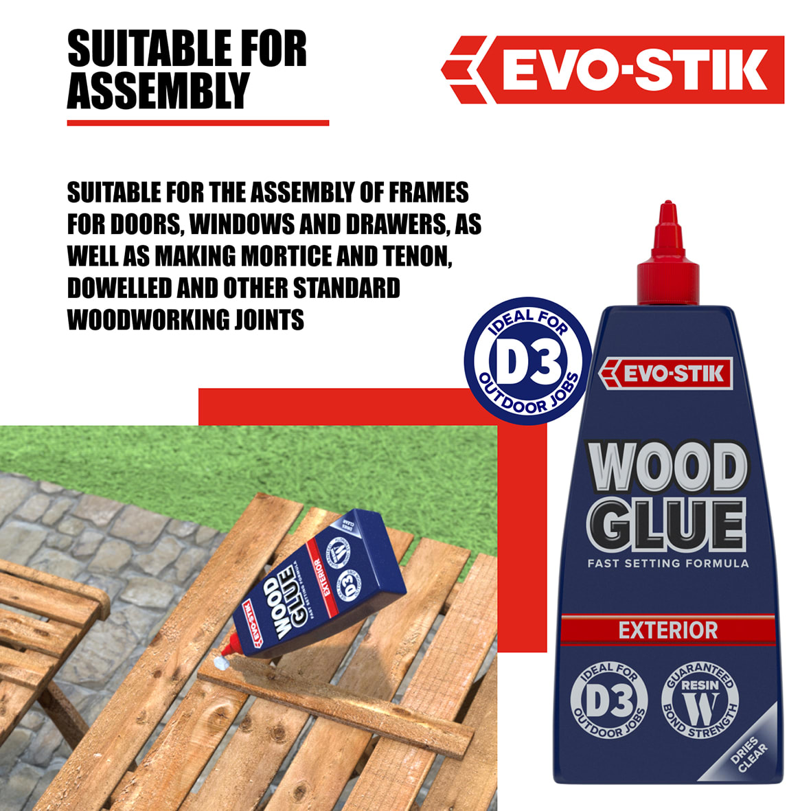 Weatherproof Wood Adhesive - 1000ml - Clear - view 5