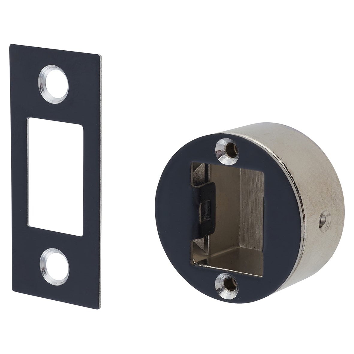Quick Latch Bolt Through Tubular Bathroom Deadbolt - 71mm Case - 57mm Backset - Round - Matt Black - view 3