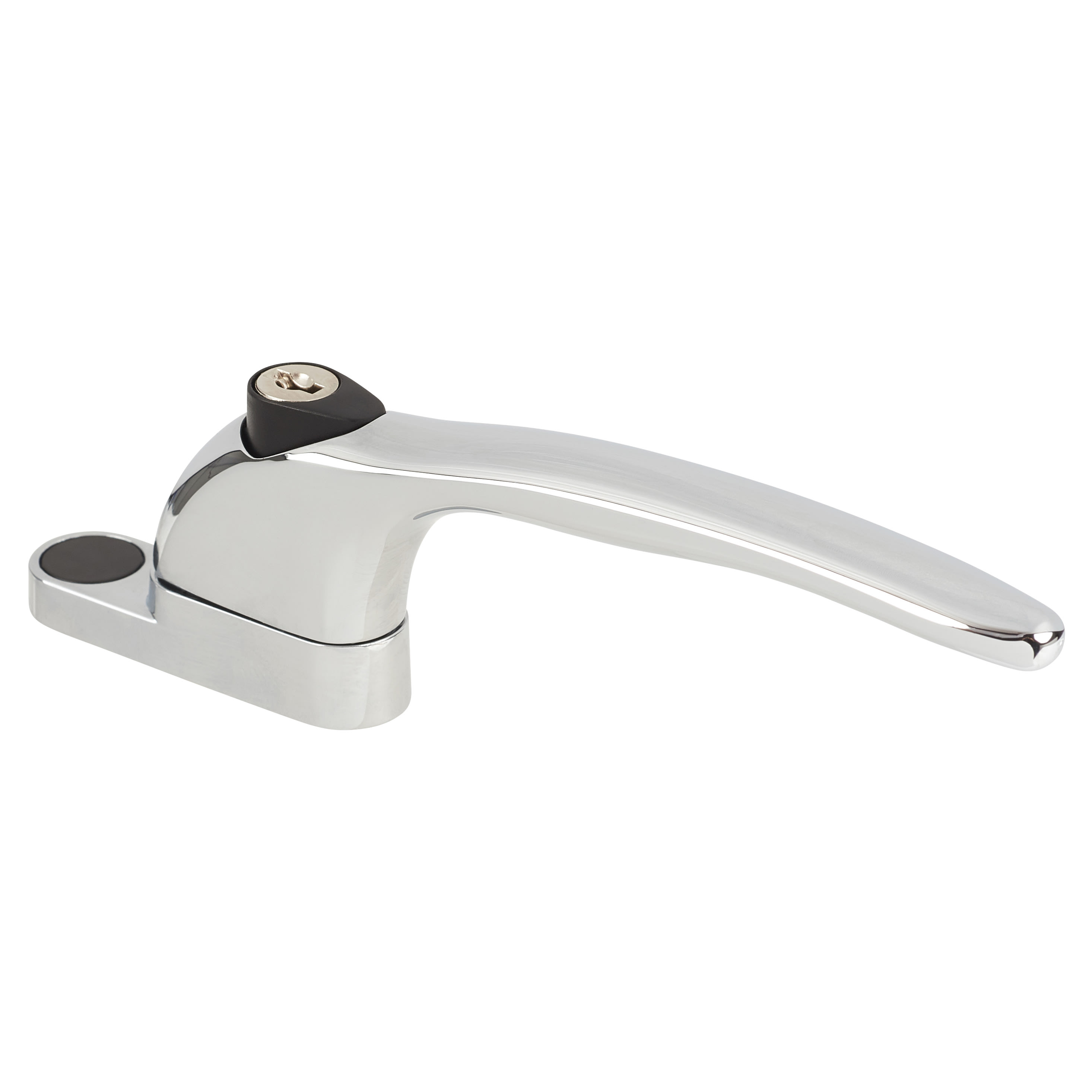 uPVC Inline Espagnolette Locking Multipoint Window Handle - Dual - Polished Chrome - view 2