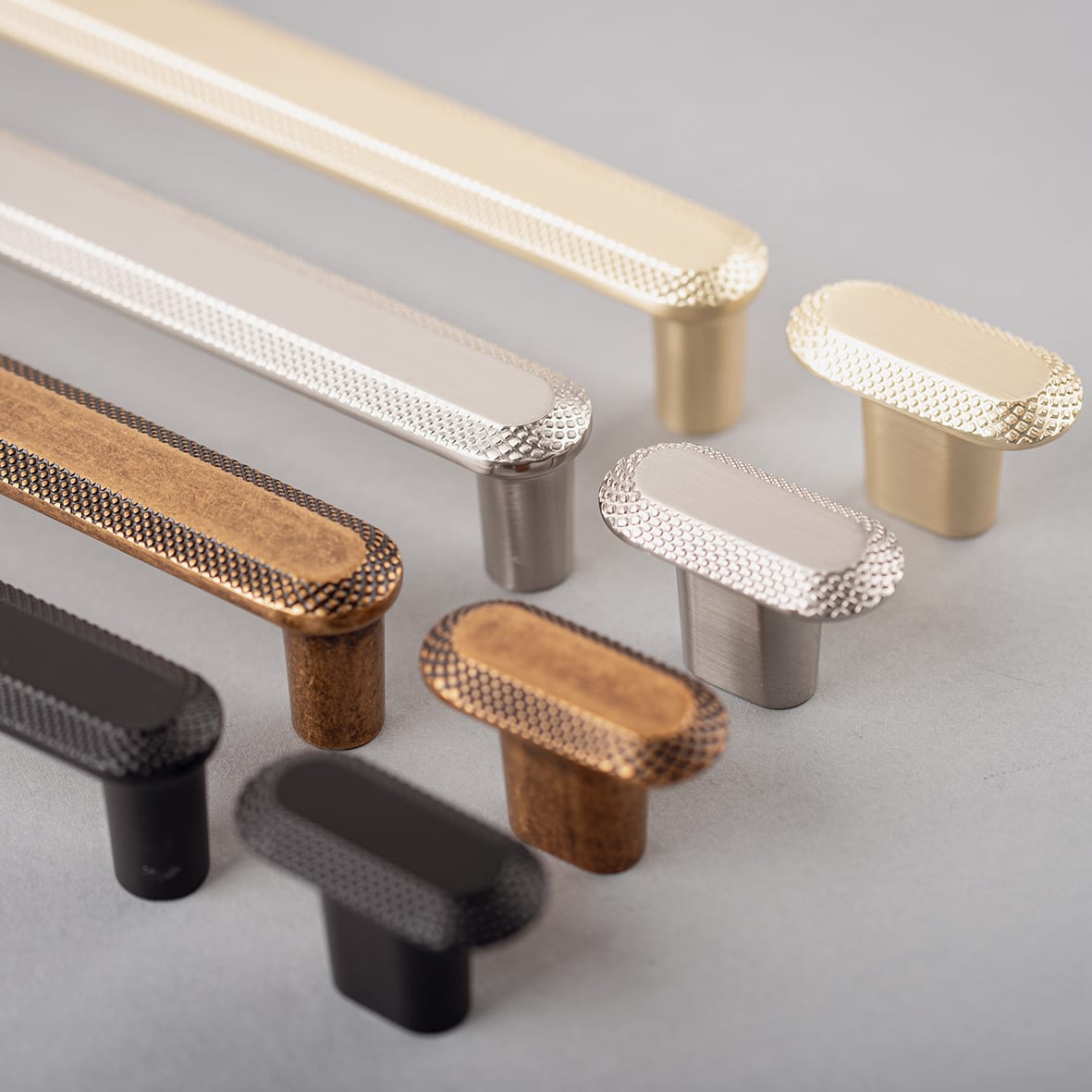 Morley 19mm Bobbled D-Bar Cabinet Pull Handle - 96mm Centres - Satin Brass - view 4