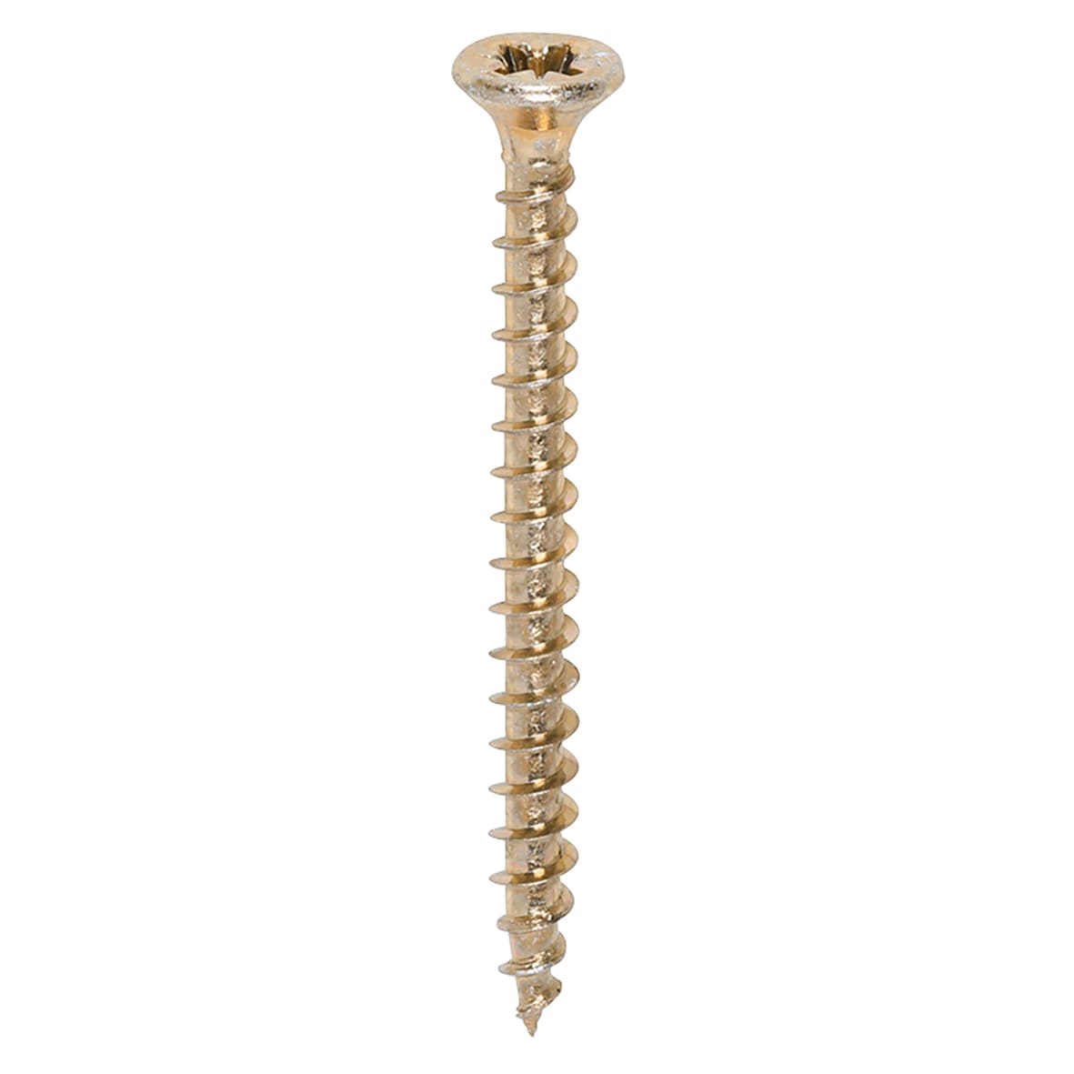 Solo Chippy Pozi Countersunk Wood Screws - 3.5 x 40mm - Yellow Zinc - Pack of 200 - view 3