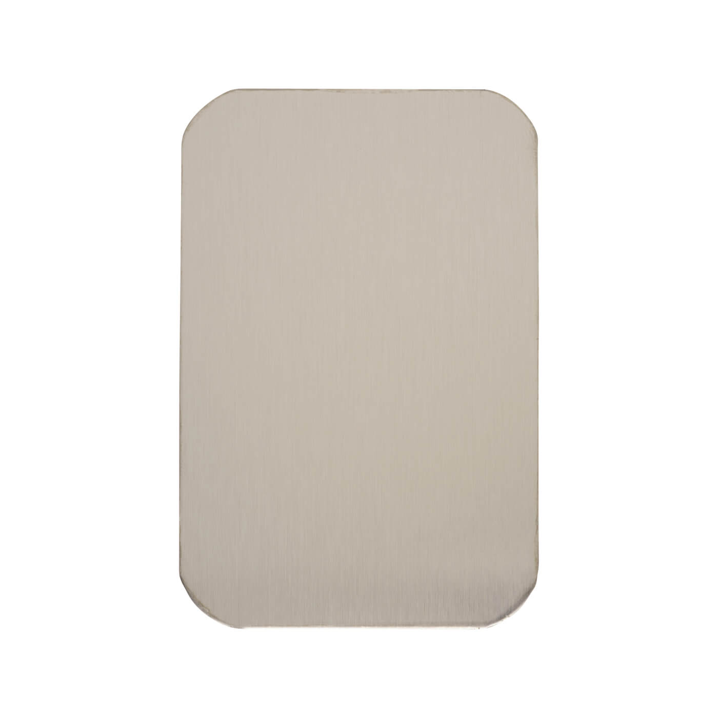 Jumbo Adhesive Fixing Escutcheon - 75 x 50mm - Blank - Satin Stainless Steel - view 2