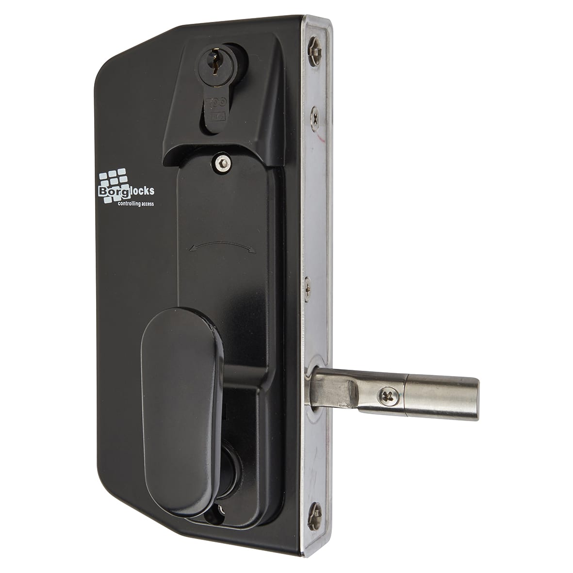 Borg BL3100 External Marine Grade ECP Push Button Gate Code Lock - Key Override - Holdback - Black - view 4