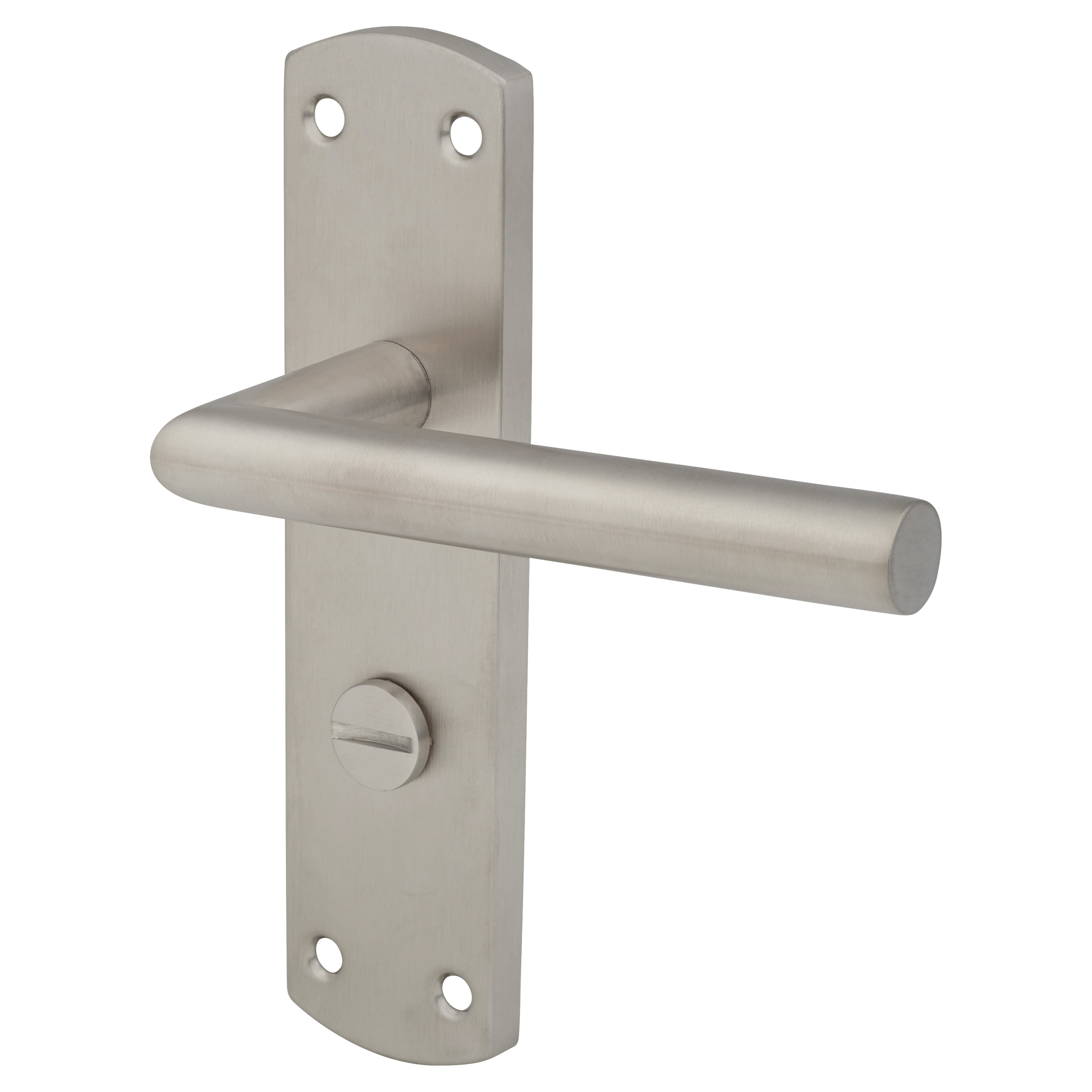 Satin Stainless Steel Mitred Bathroom Door Handles - 172 x 44mm - view 6
