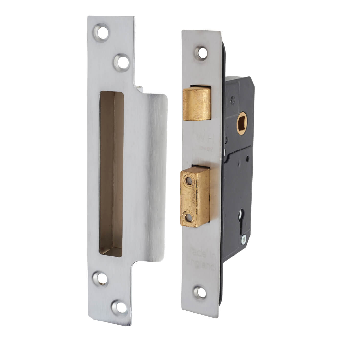 Narrow 5512 5 Lever Sashlock - 51mm Case - 35mm Backset - Satin Stainless Steel - view 2