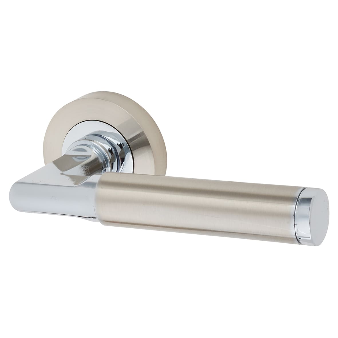 Brass Nickel/Chrome Latch Door Handles on Rose Ultimate Door Pack - Belas Range - view 2