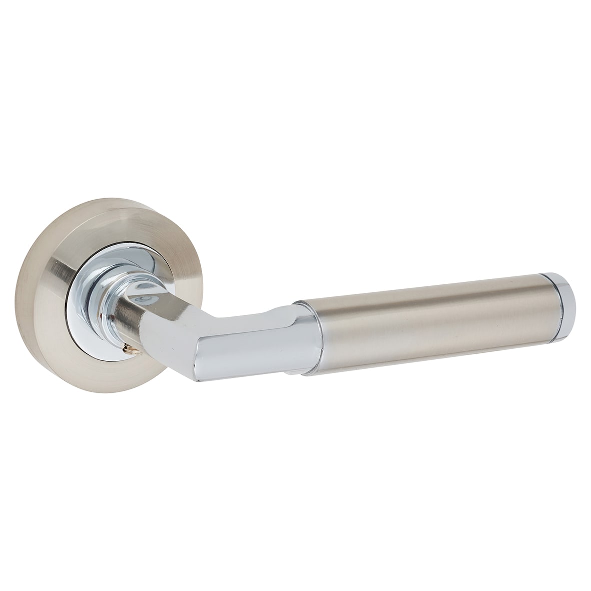 Brass Nickel/Chrome Latch Door Handles on Rose Ultimate Door Pack - Belas Range - view 3