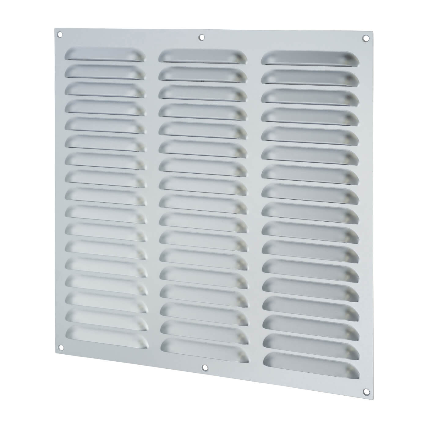 Hooded Louvre Vent - 305 x 305mm - 19869mm² Free Air Flow - Satin Aluminium - view 2