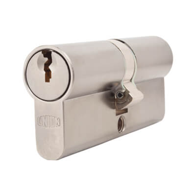 J2X18 Pattern 5 Pin 74mm Euro Double Cylinder - 37 + 37mm - Satin Chrome - Keyed to Differ - view 2