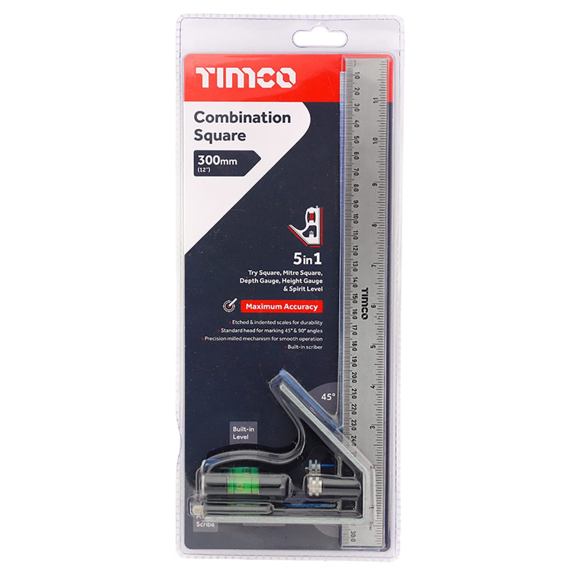 5 in 1 Combination Square - 12"/ 300mm - view 2