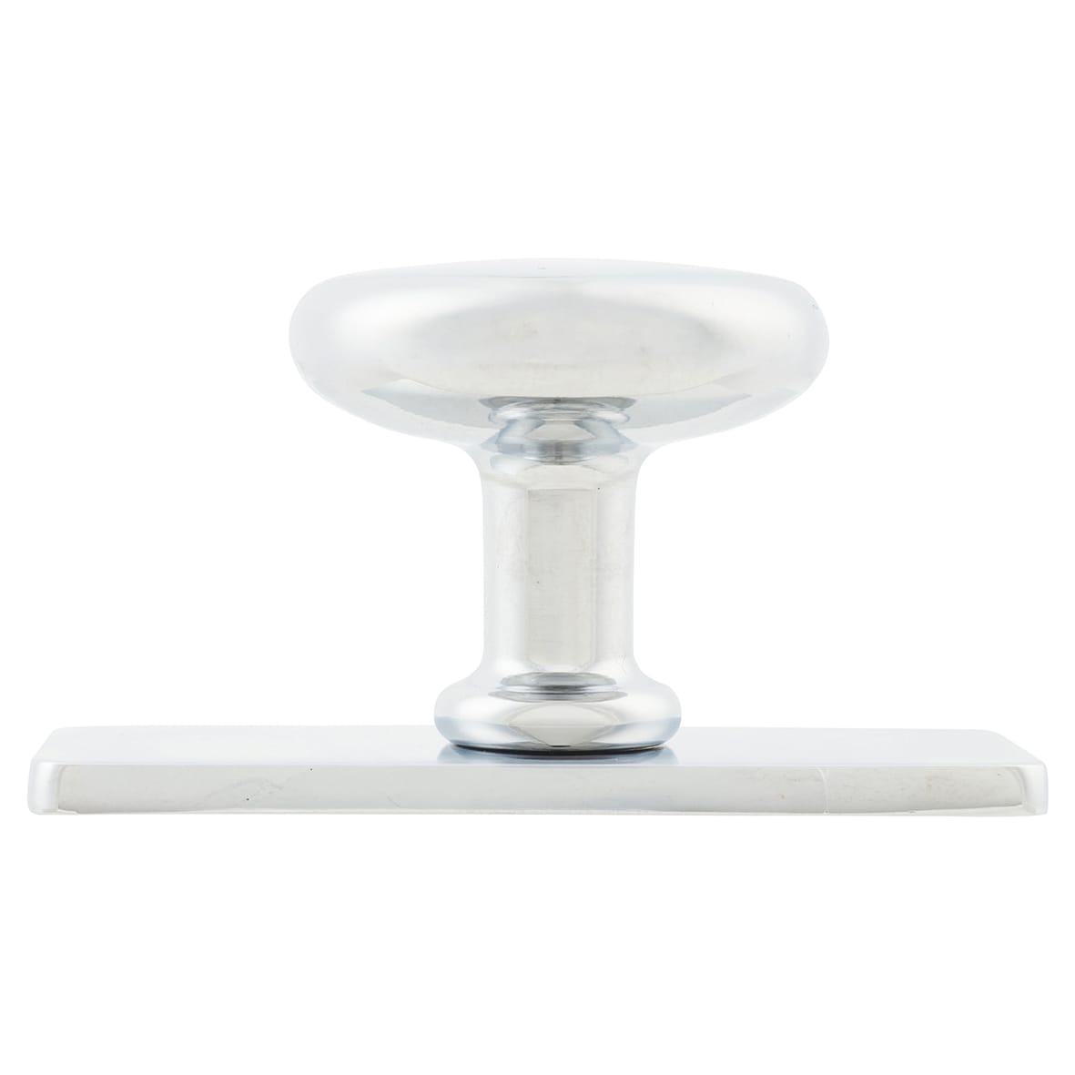 Crofts & Assinder Banbury Round Cabinet Knob pn Rectangle Backplate - 32mm Diameter - Polished Chrome - view 3