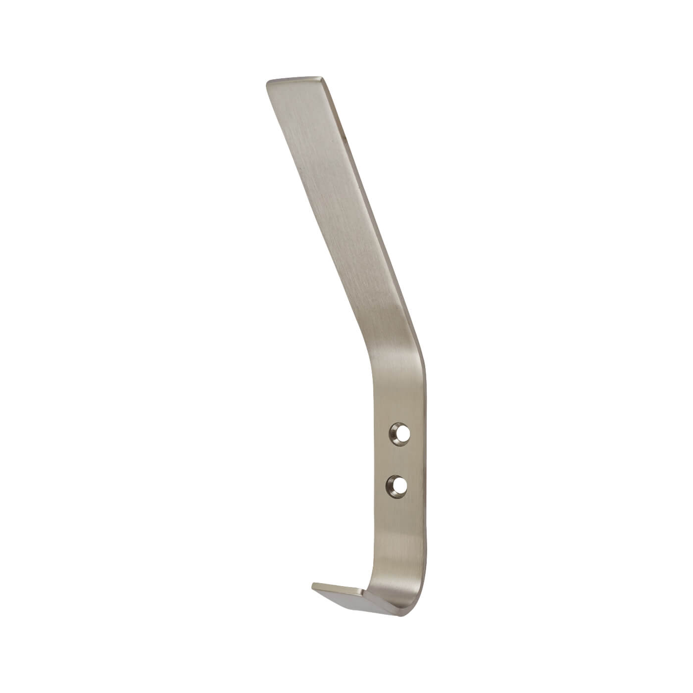 Flat Single Hat & Coat Hook - 175 x 20mm - Satin Stainless Steel - view 2