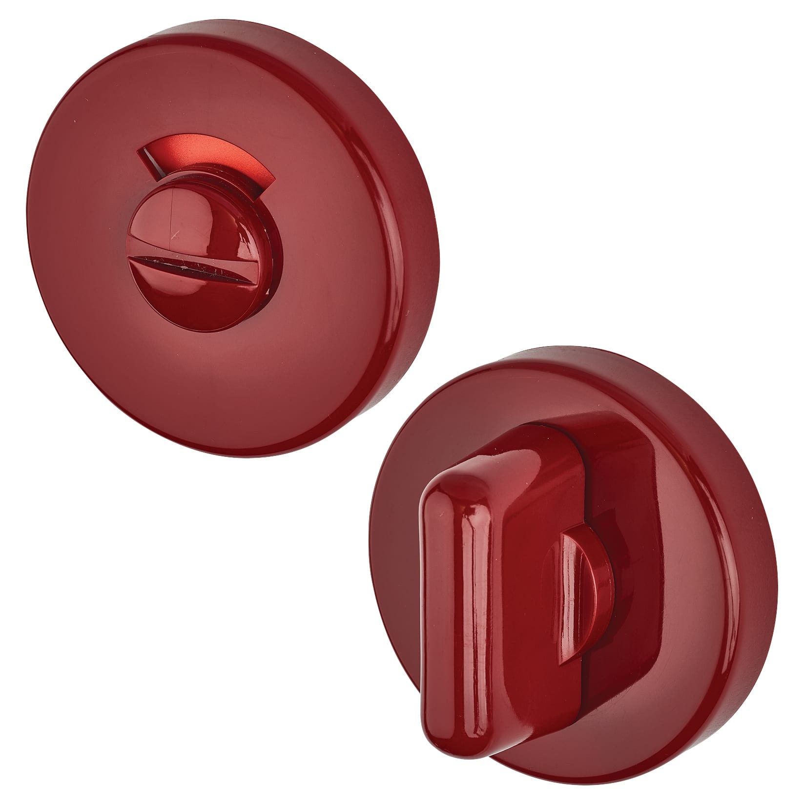 Nylon Bathroom Turn & Release with Indicator - 52mm Diameter - Rouge Red - view 2