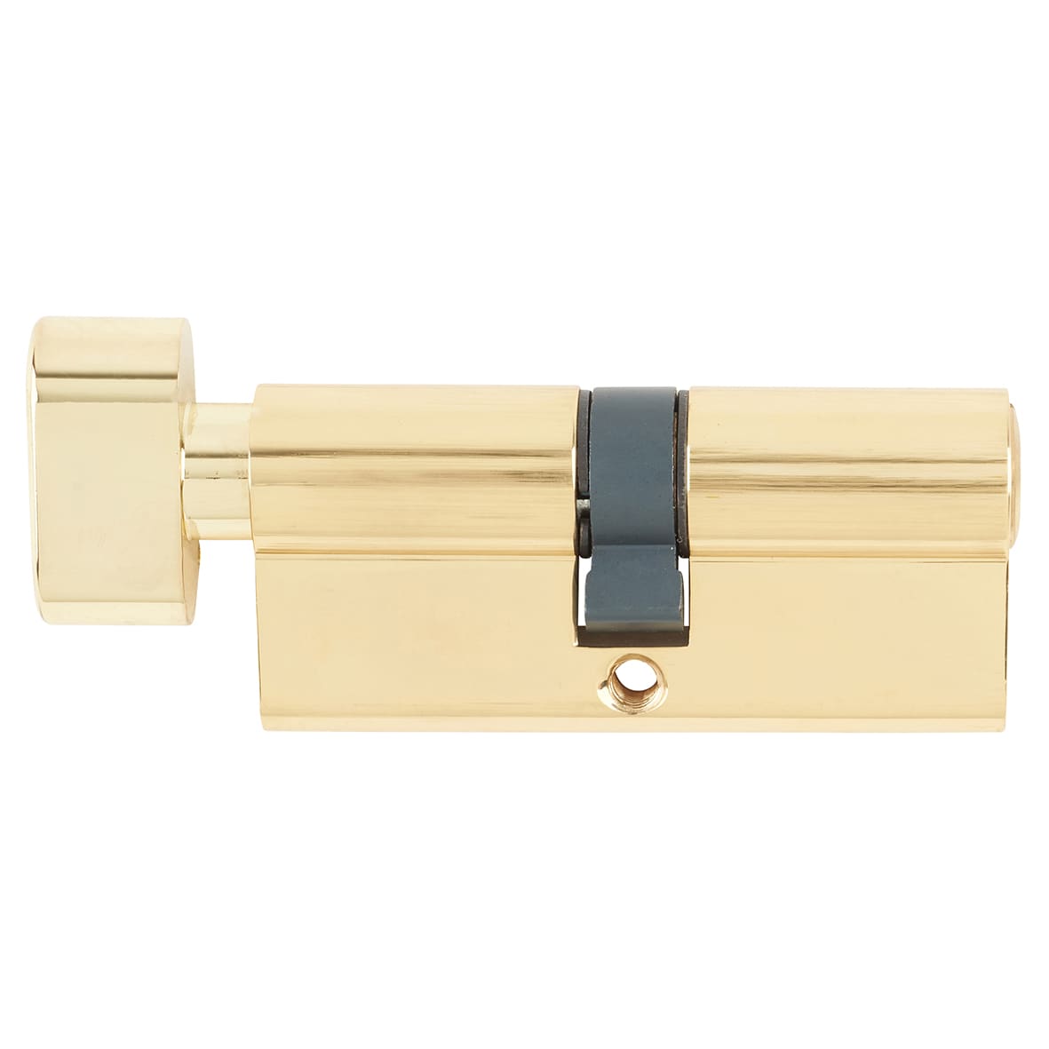 5 Pin 70mm Euro Thumbturn Cylinder - 35mm Turn + 35mm - Polished Brass - Keyed To Differ - view 2