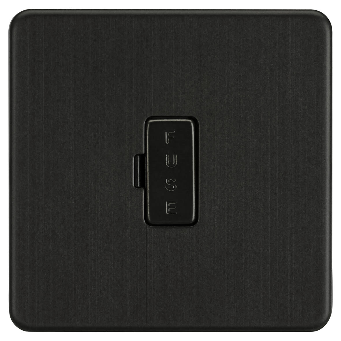 13A 1 Gang Screwless Flat Plate Unswitched Fused Spur - Smoked Bronze - view 4
